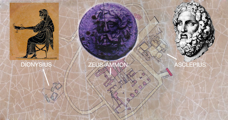 Map of sanctuary of Zeus-Ammon
